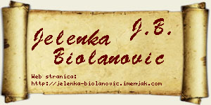 Jelenka Biolanović vizit kartica